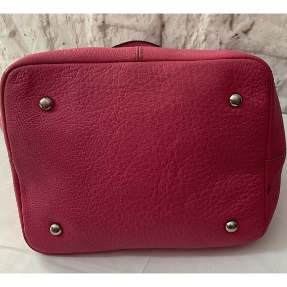 Tignanello Genuine Leather Pink Purse Bag Satchel - Picture 9 of 14